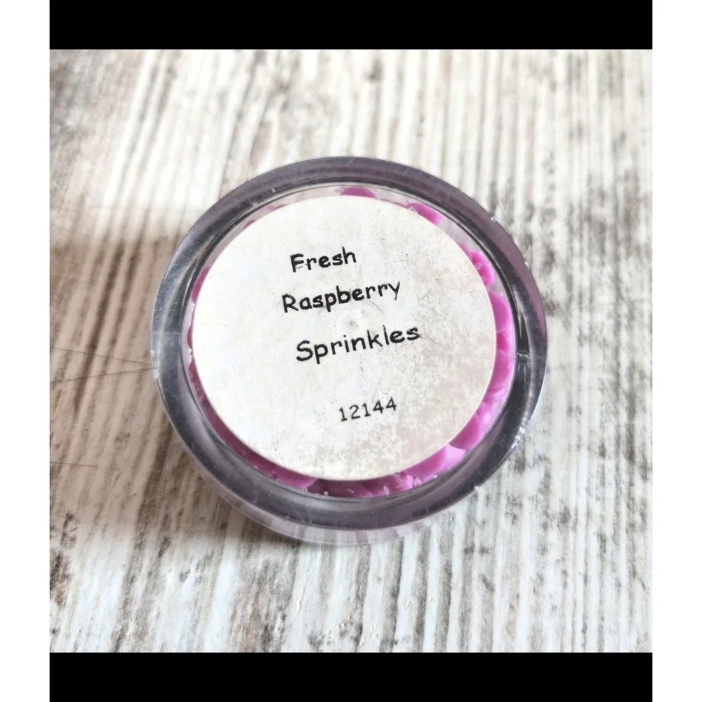 Pink Zebra Sprinkles Fresh Raspberry Soy Wax Melts Sample Jar 12144 Retired